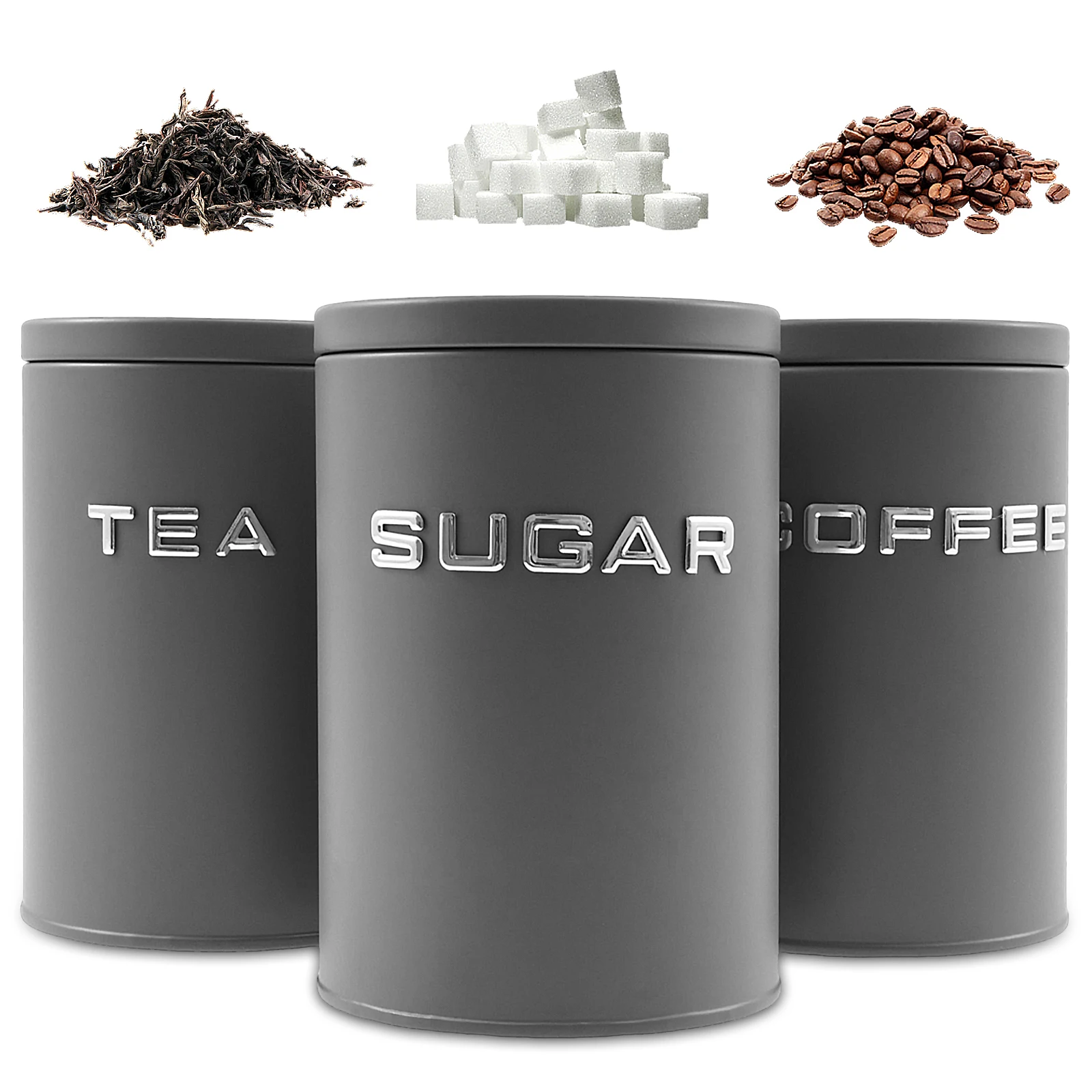 Coffee Tea Sugar Canisters - 3 шт., банка для чая, кофе,