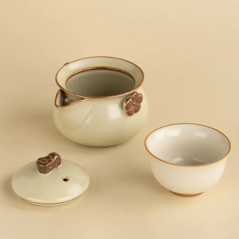 Gongfu Tea Set - Чайный набор Ru Kiln: двухцветный чайник