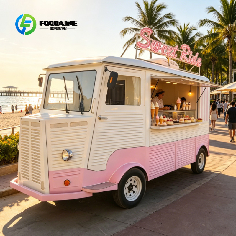 Передвижной фудтрак розового ц – обзор и цена Coffee Tea Van