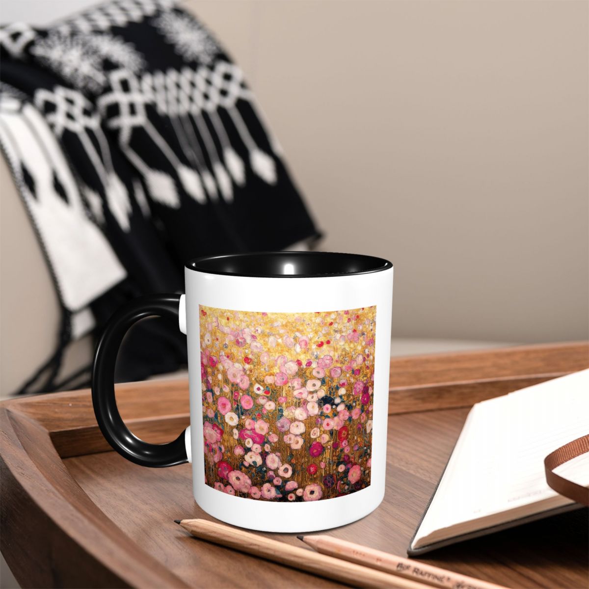 Кружка Gustav Klimt Pink Flowe – обзор и цена Coffee Tea Gardens