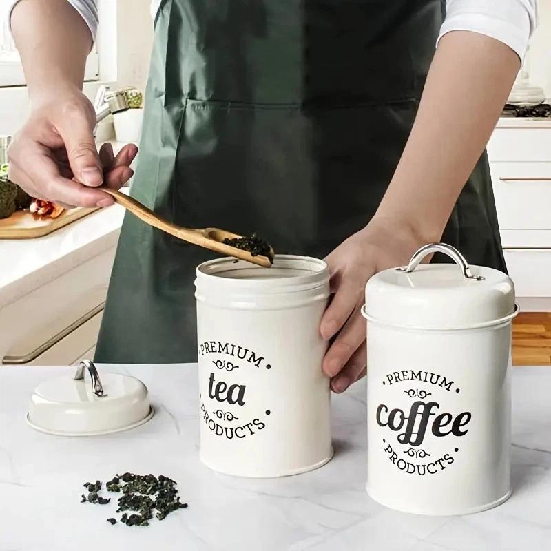 3 шт. круглых металлических ко – обзор и цена Coffee Tea Sugar Canisters