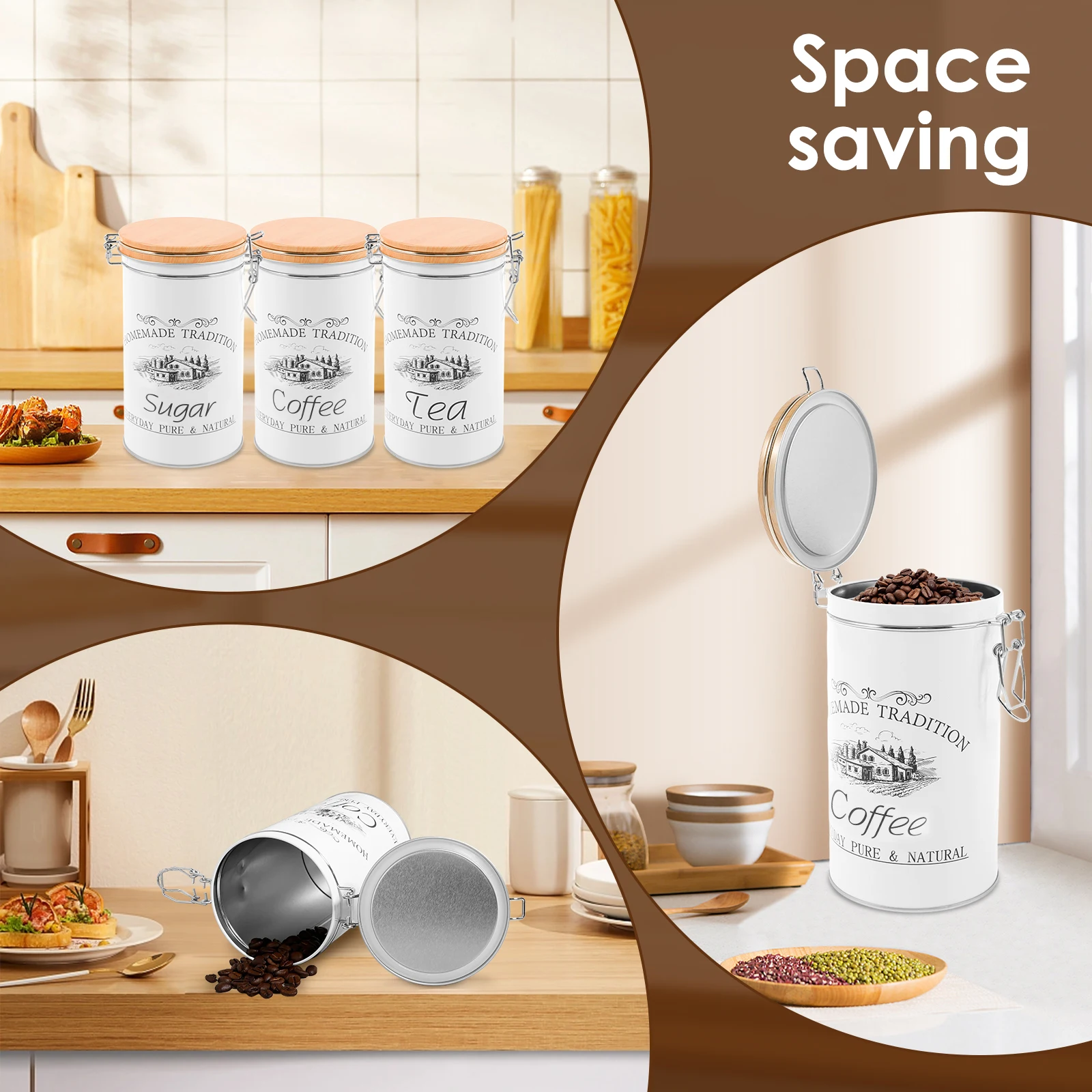 3 шт./компл., канистры для чая – обзор и цена Coffee Tea Sugar Canisters