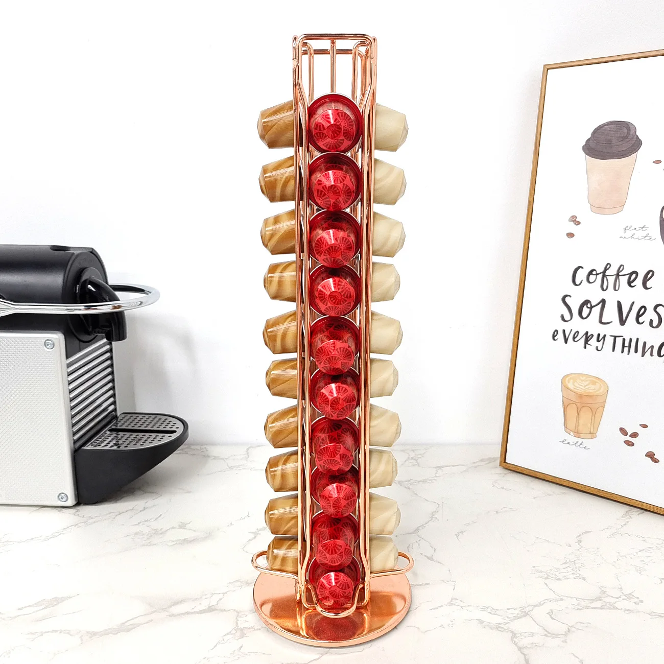 1 шт., 40 капсул для кофе, дер – обзор и цена Coffee Tea Stand