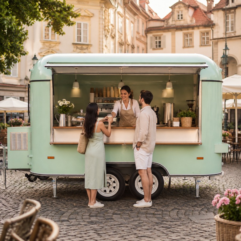 Фудтрак-прицеп для уличной тор – обзор и цена Coffee Tea Van