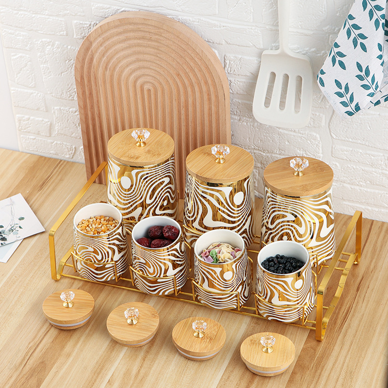Набор из 7-цветных глазурованн – обзор и цена Coffee Tea Sugar Canisters