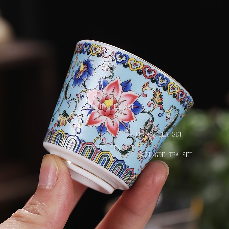 Набор из 6 цветных фарфоровых  – обзор и цена Gongfu Tea Set
